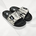 Nike Logo Slide Slippers Black White Patterned