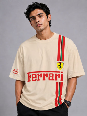 Premium Ferrari Inspired Oversized T-Shirt – Luxury Streetwear Racing Edition ( FKSM D 06 )