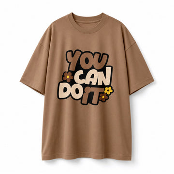 Unisex Oversized Graphic T-Shirt – Premium Cotton Streetwear Tee | You Can Do It Design ( FKSM GD 02 )